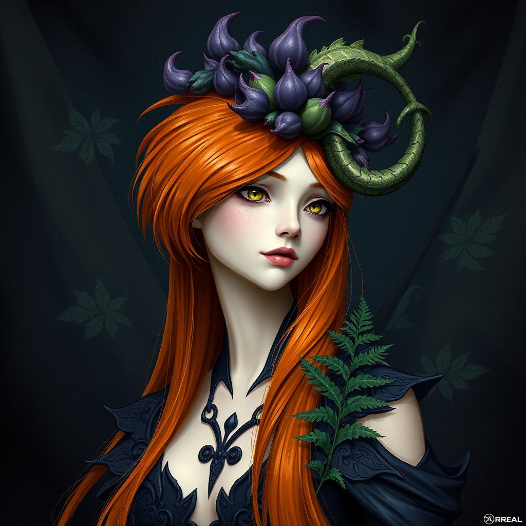 Fantasy Fairy with Ornate Plant Headdress