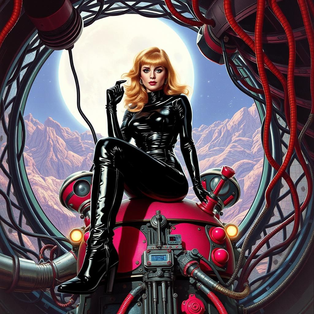Barbarella in the excessive machine.