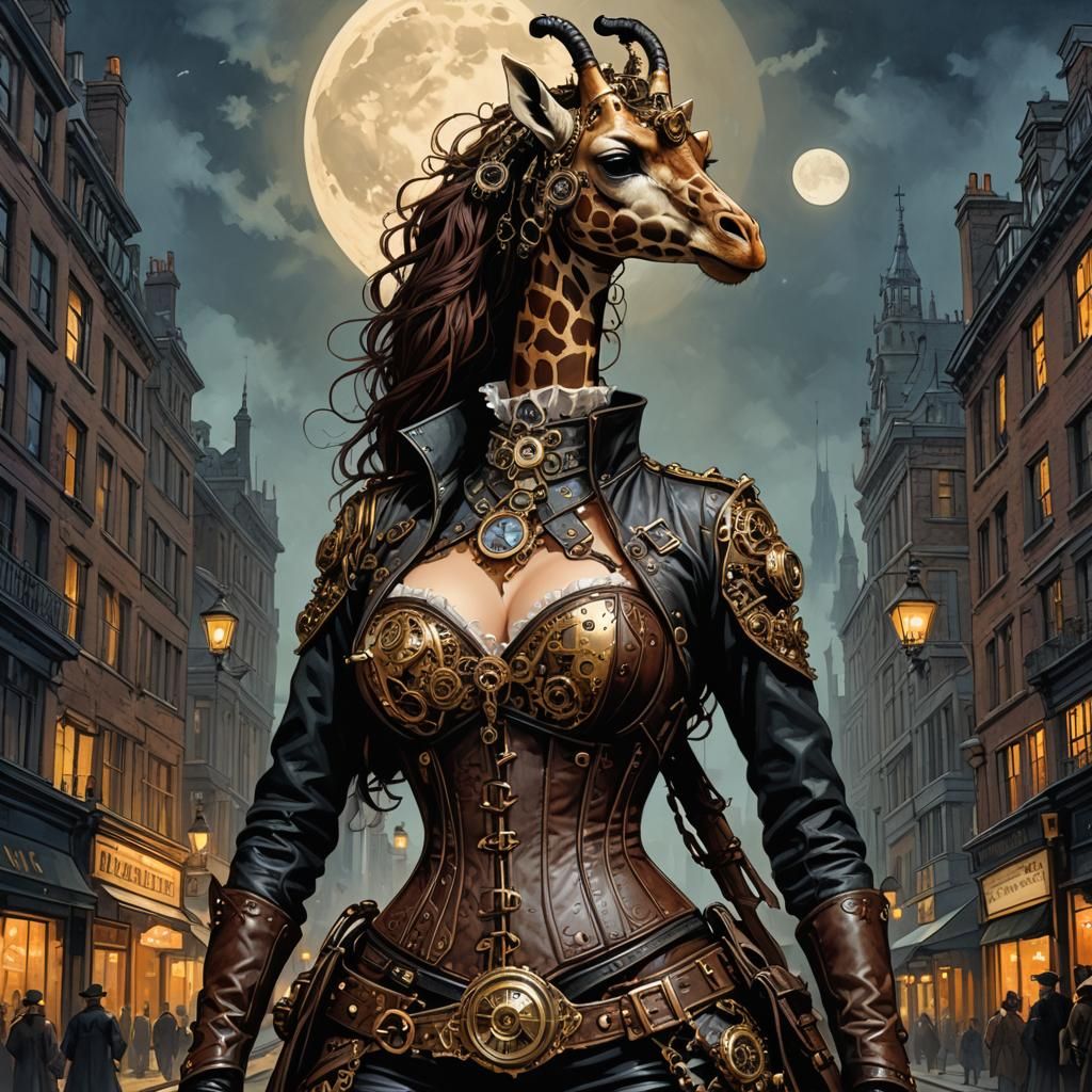 Steampunk Siren in Victorian London