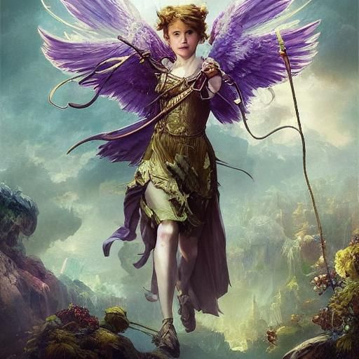 Cupid in Dark Fantasy Style, Hyperdetailed 8K Art