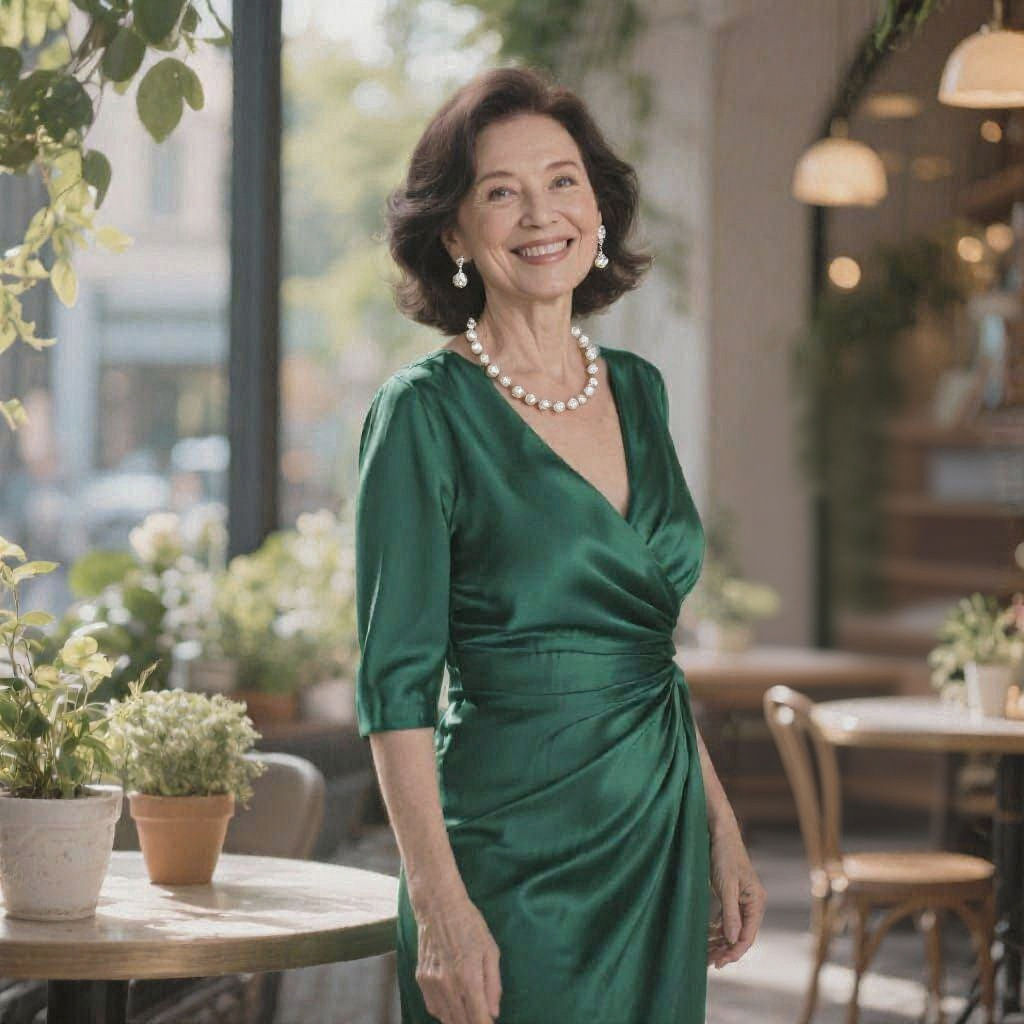 Mature Woman Attends Daughter's Engagement Party