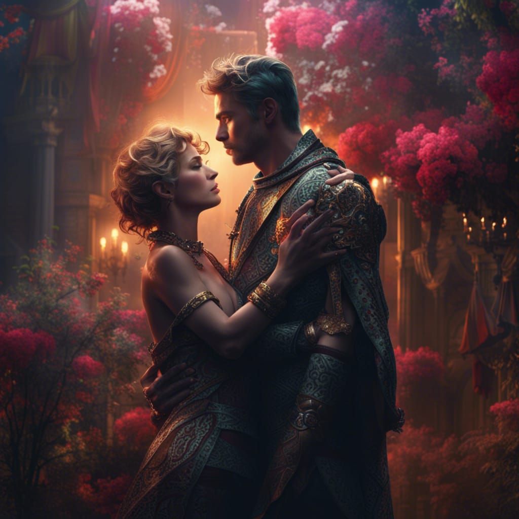 Epic Gay Romance in a Dramatic Digital Painting