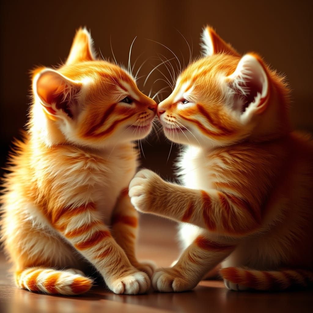 Tender Tabby Kittens Share Heartwarming Moment of Sibling Af...