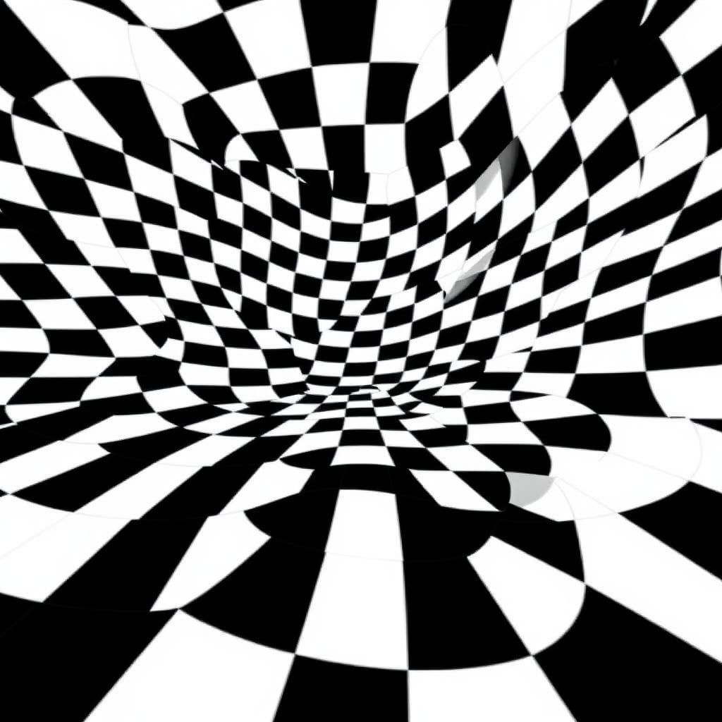 Geometric Optical Illusion in Black and White