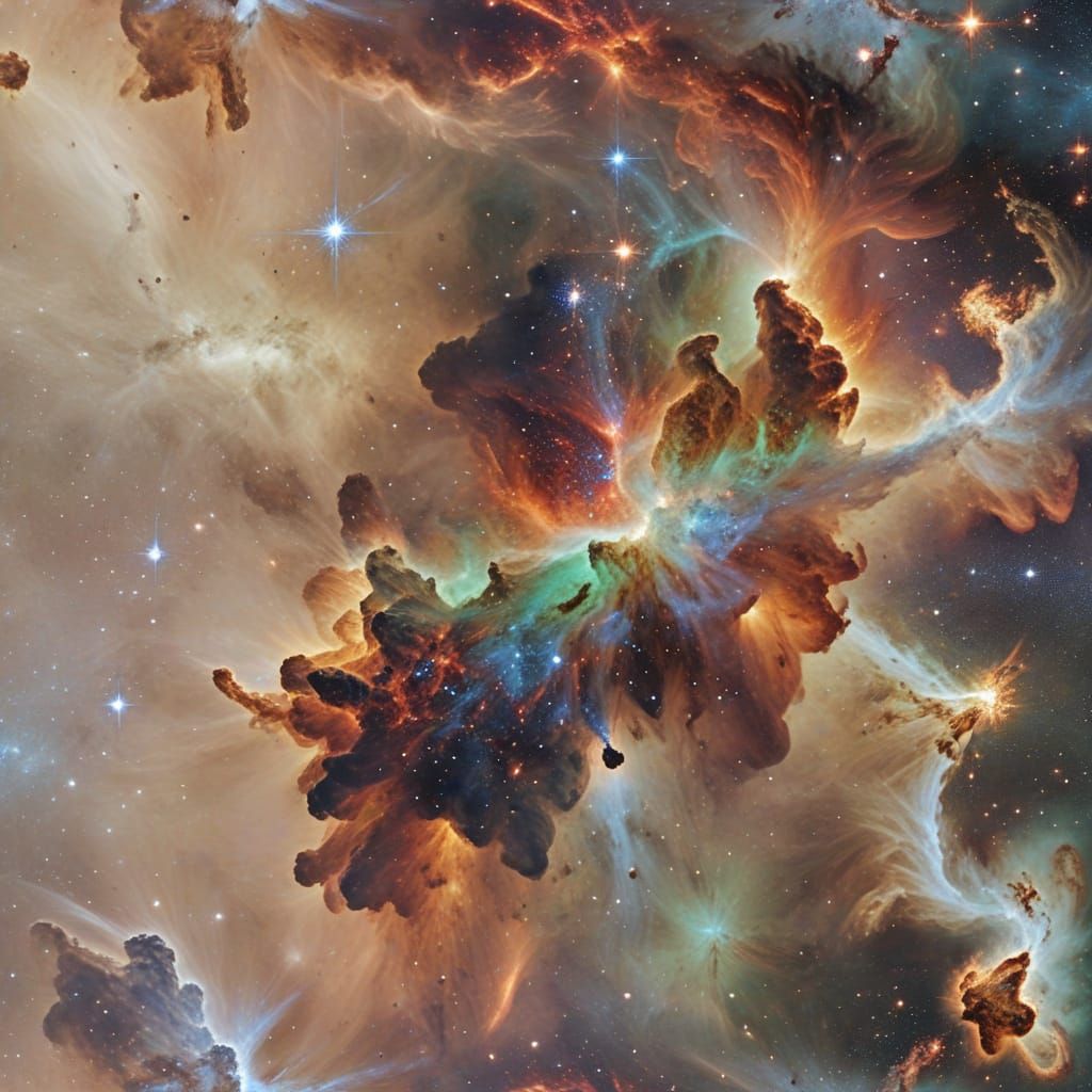 Vibrant Cosmic Vortex in Photorealistic Detail