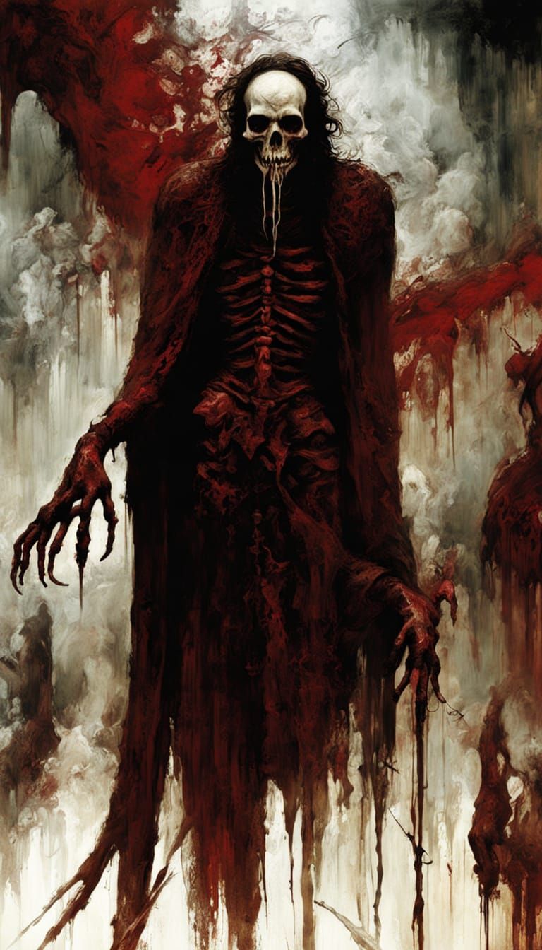 Morbid Impressionism: Destruction in Crimson Shadows