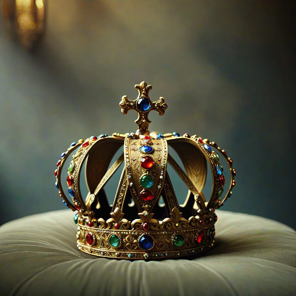 Golden Crown in a Castle Chamber