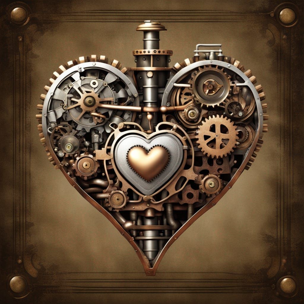 Steampunk Heart Engine: A Mechanical Valentine