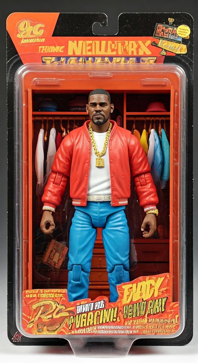 R. Kelly Action Figure in 90s Hip-Hop Closet Playset