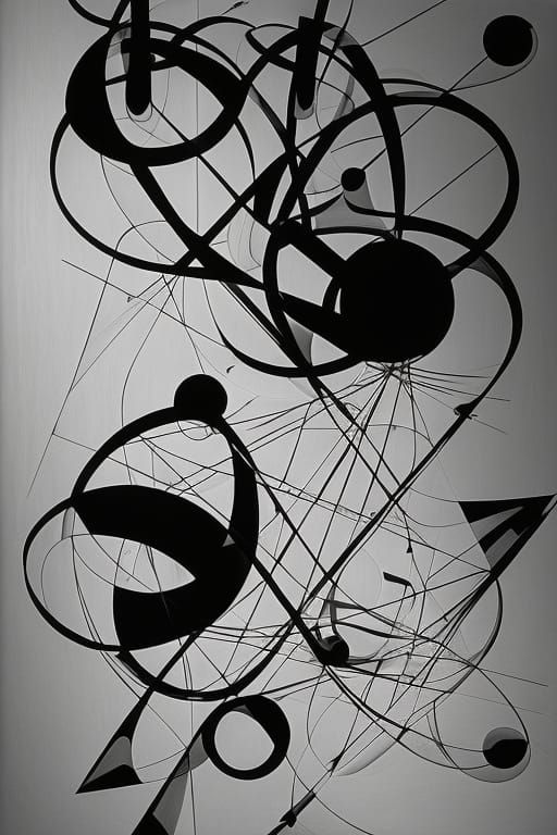 Futuristic Graphic Score: Brutalist Musical Blueprint