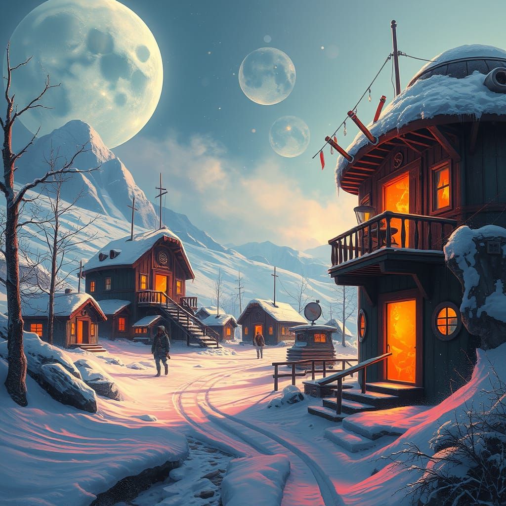 Solarpunk Utopia Thrives in Winter Wonderland