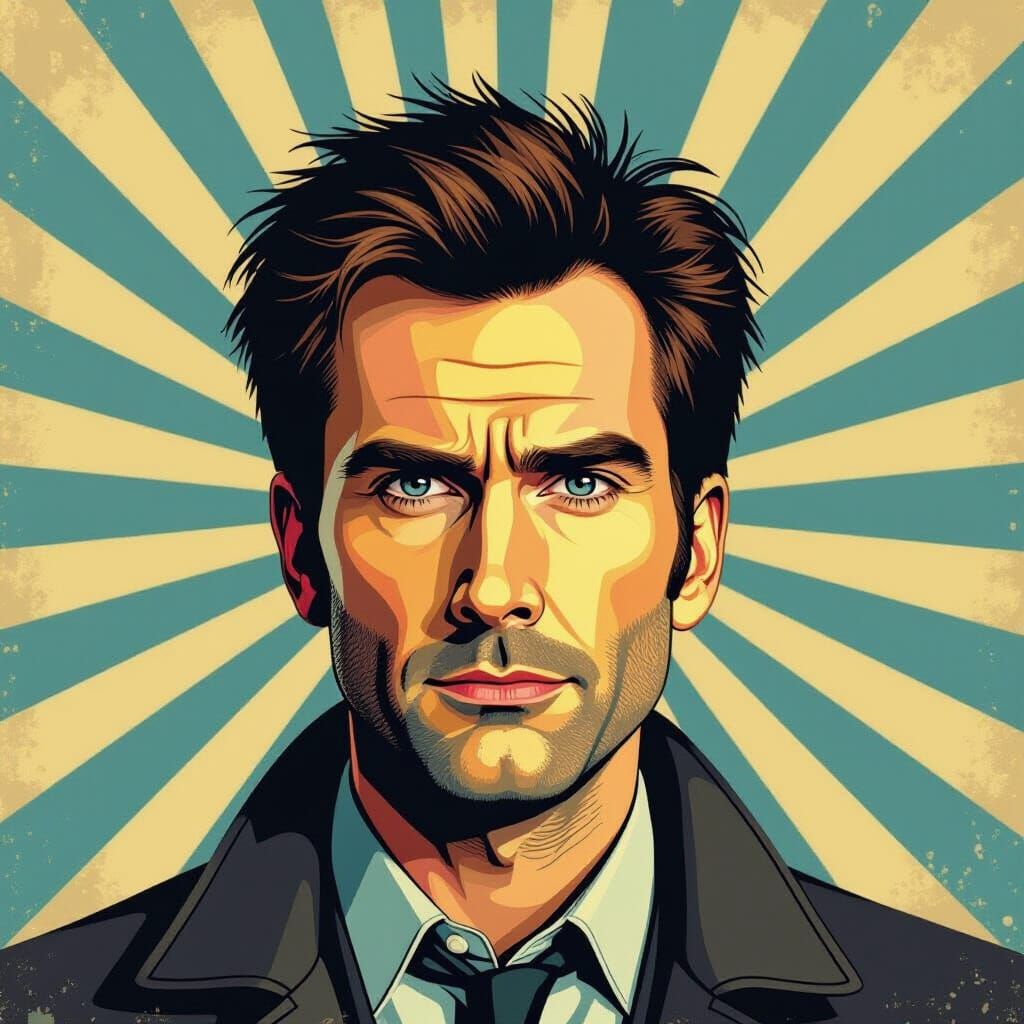 David Tennant in Shepard Fairey Style