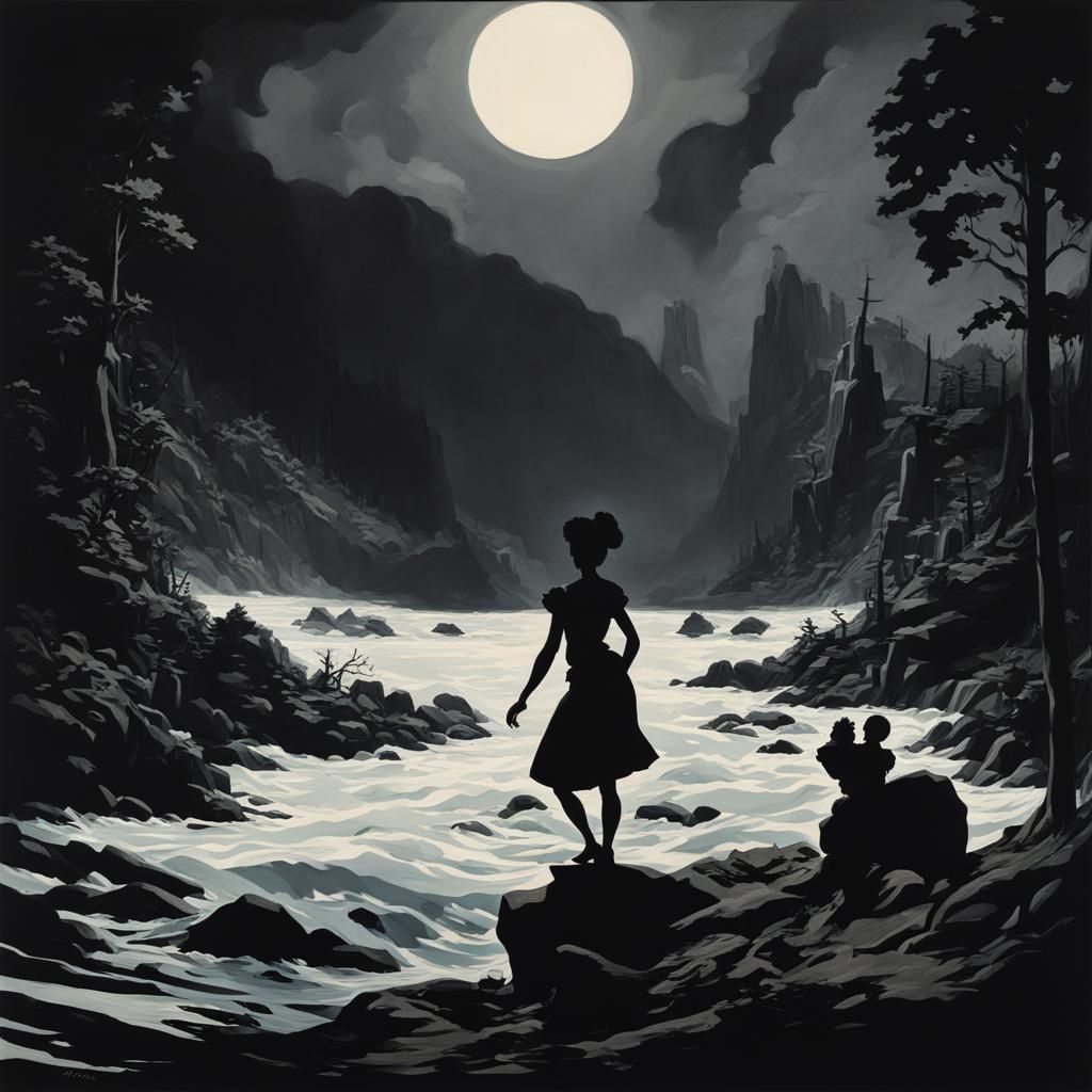 Dramatic Silhouette Art in Digital Matte Painting