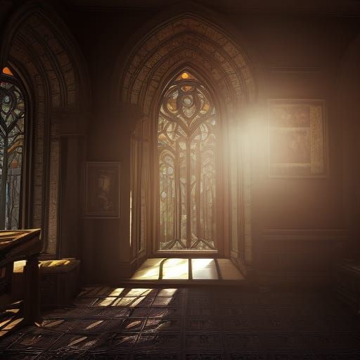 Christ Light Shines Through Black Window