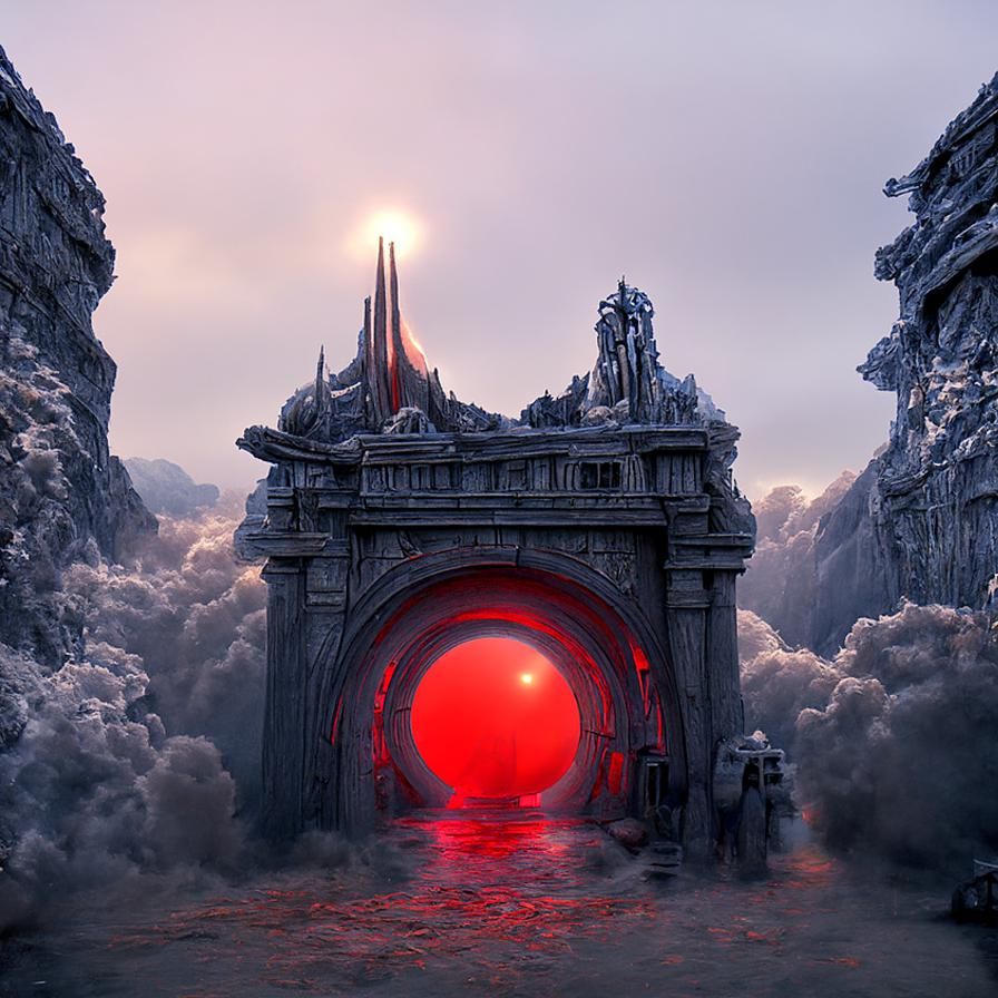 Heavenly City Gate to Hell: Matte Painting