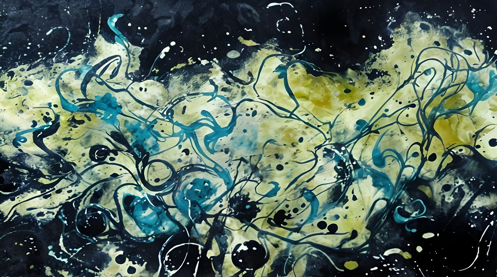 Abstract Alcohol Inks with Cornflower Blue and Silver Swirls