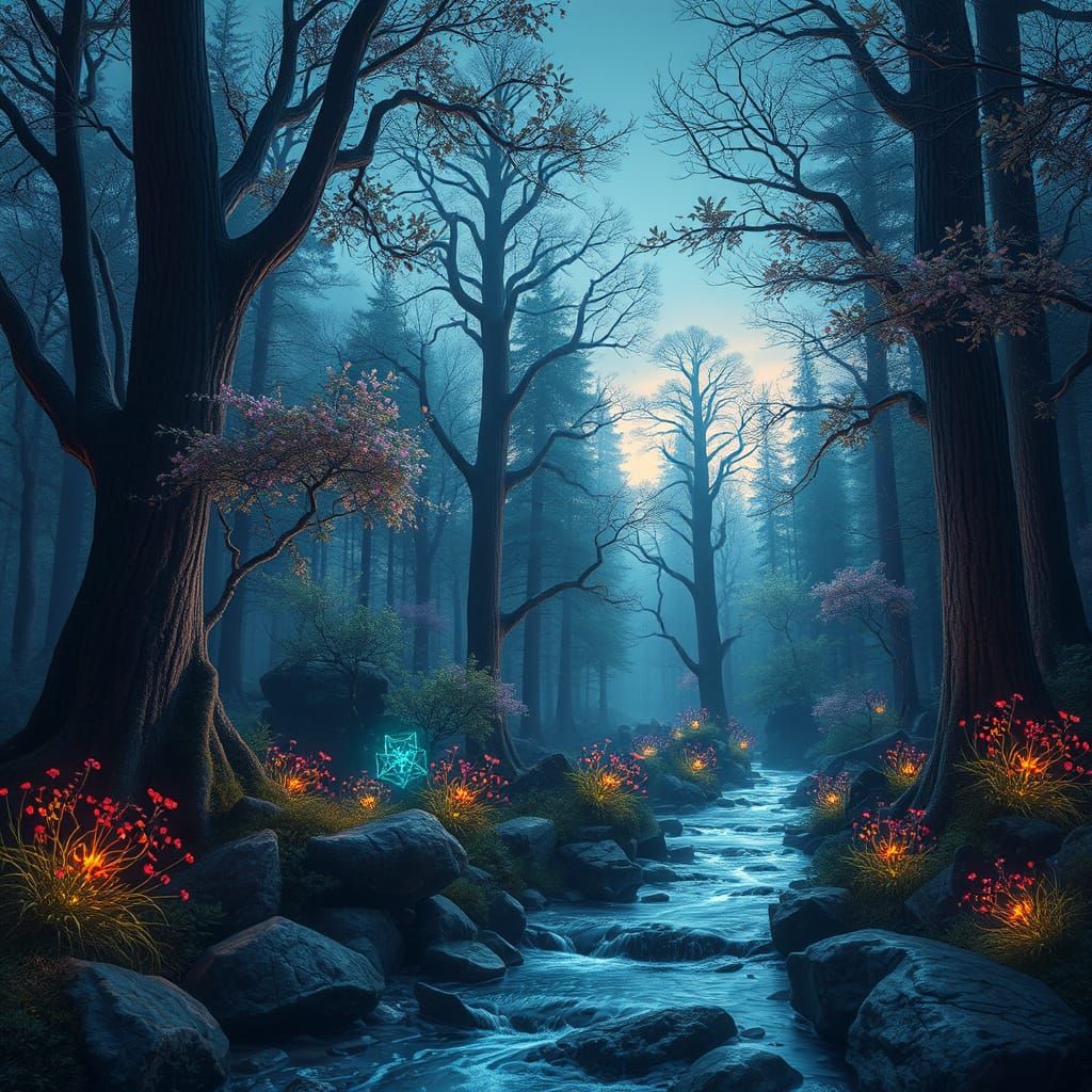 Whispering Glade of Eldoria in Ethereal Fantasy Style