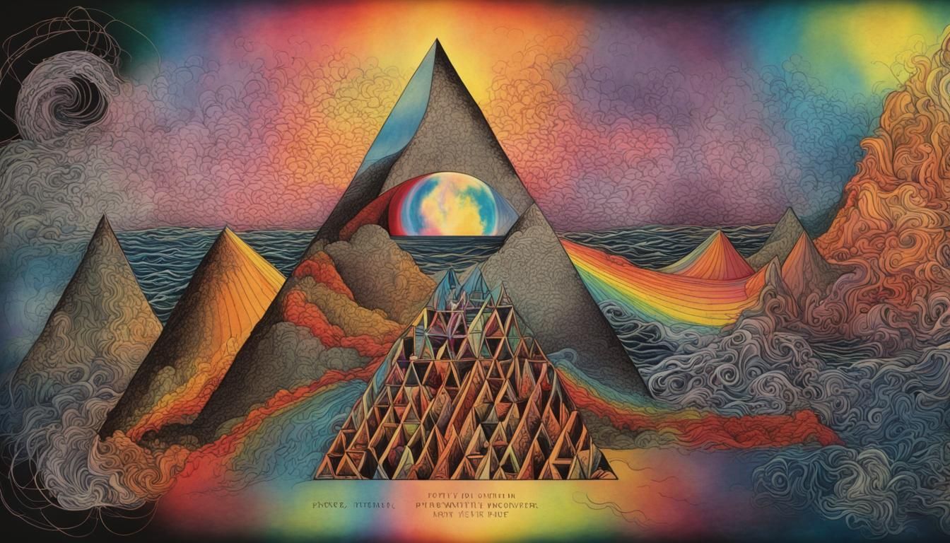 Abstract Dark Side of the Moon Album Cover