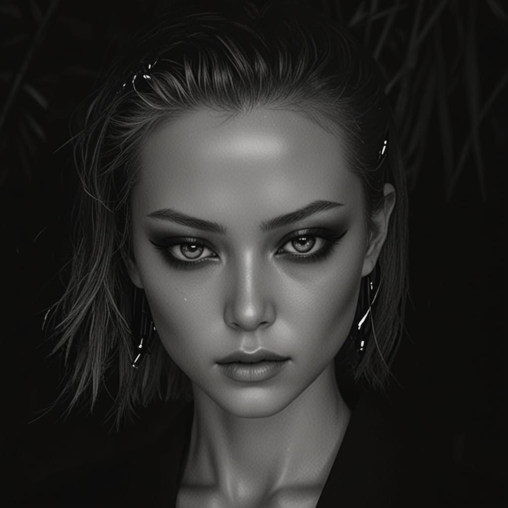 Cyberpunk Samurai Warrior in Vibrant Bamboo Forest