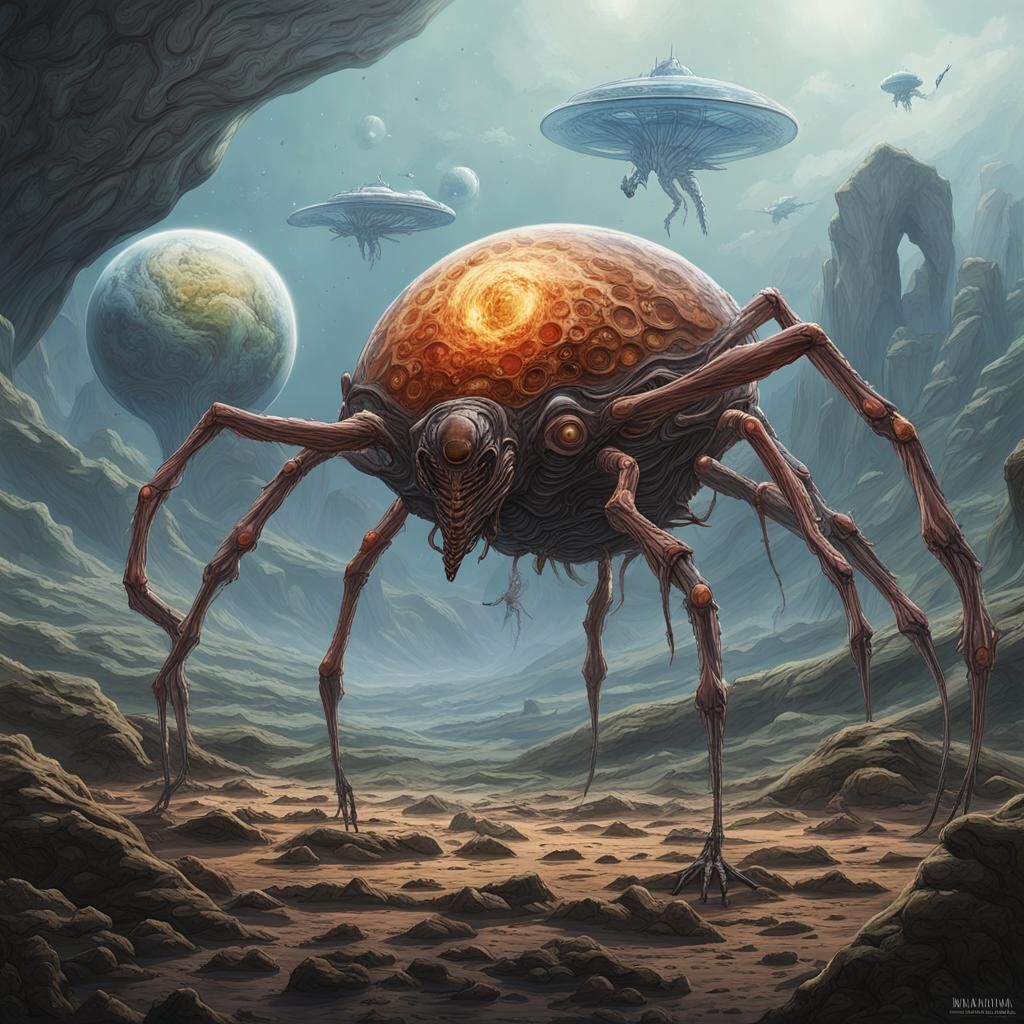 Alien Specimens on a Distant Exoplanet