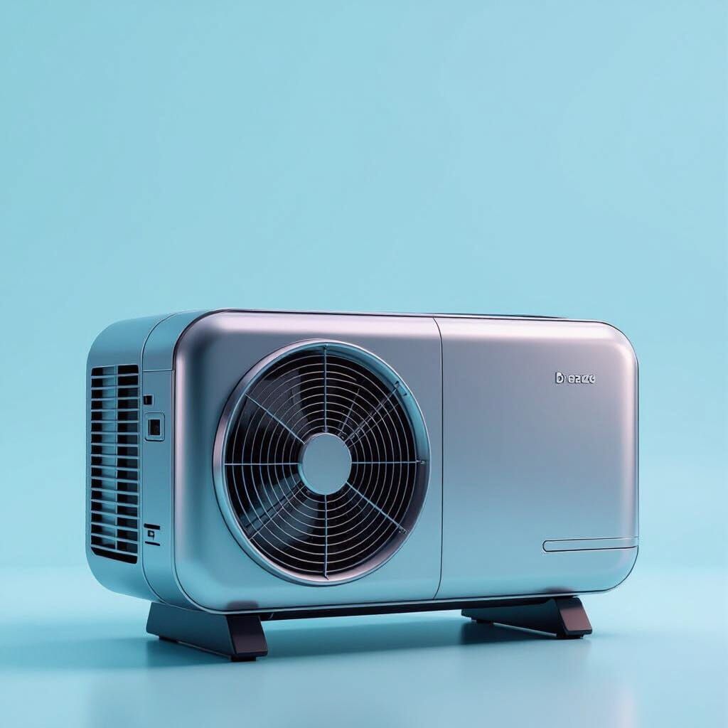 Sleek Air Conditioner in Futuristic Minimalist Style