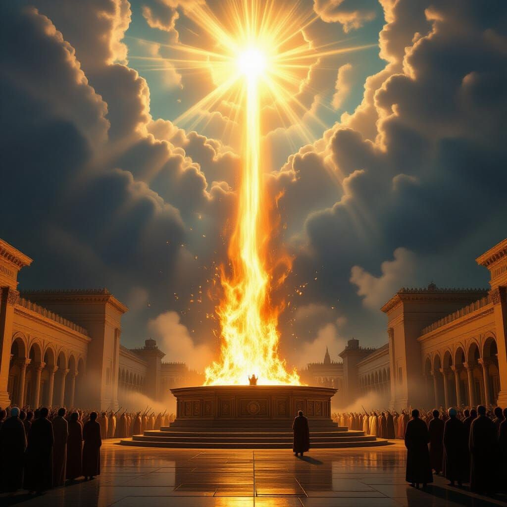 Second Jewish Temple Struck by Divine Fire from Heaven