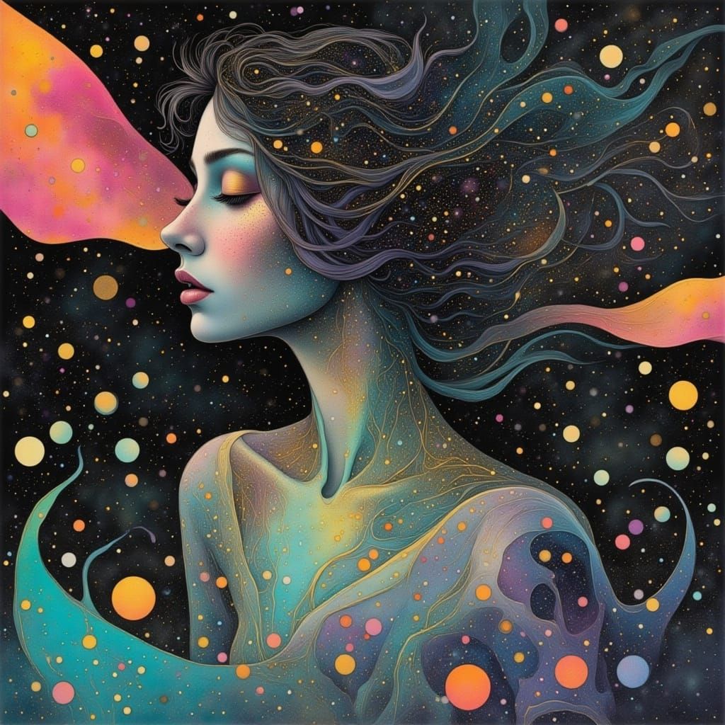 Surreal Solitude in Dark, Inky Style