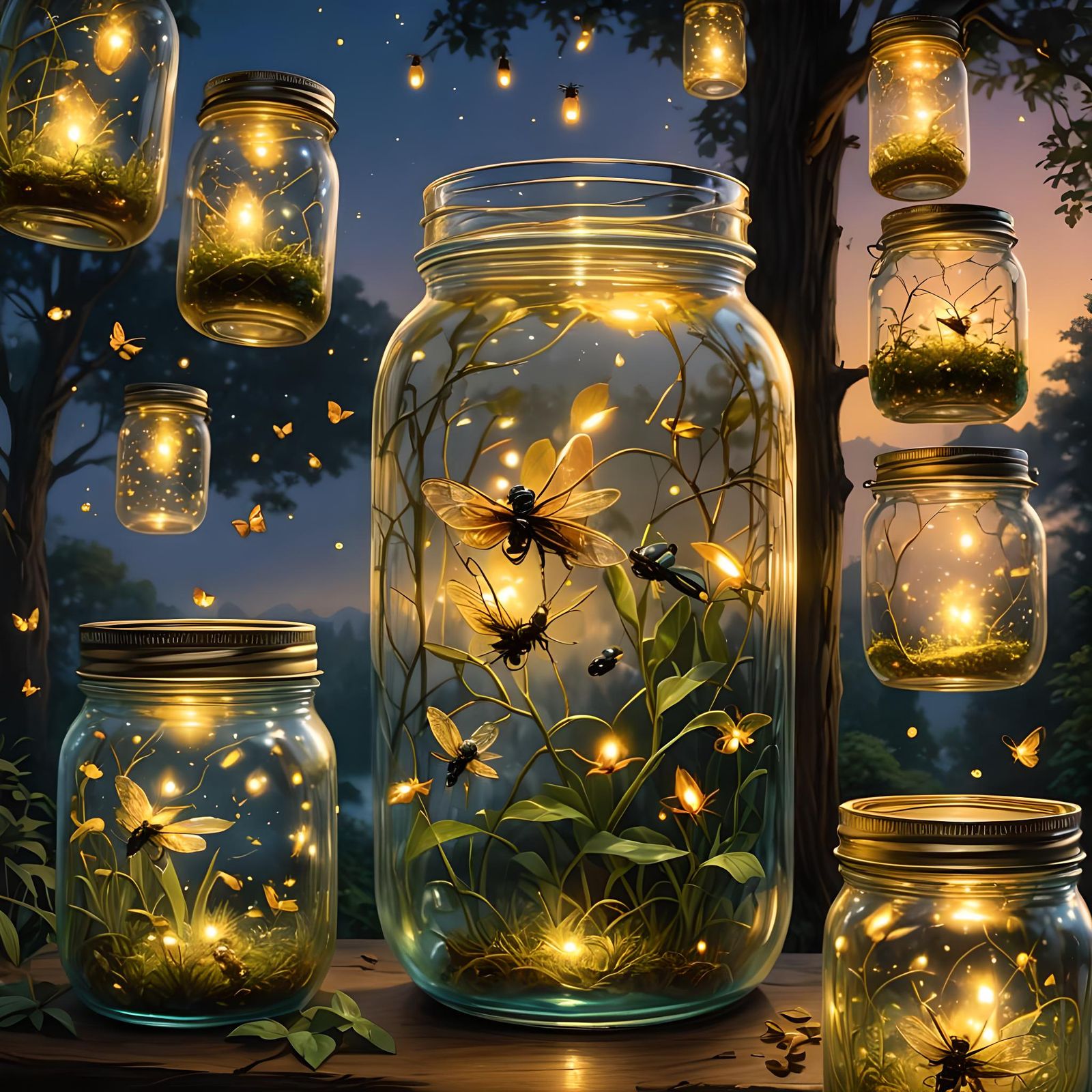 Fireflies in a Jar: Surreal Fantasycore Art