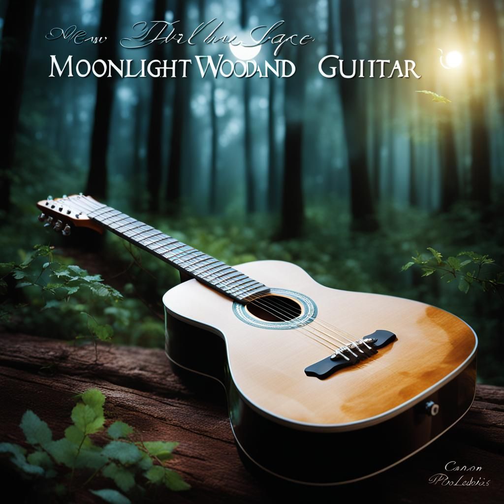 Moonlight Woodland Guitar Album Cover Art