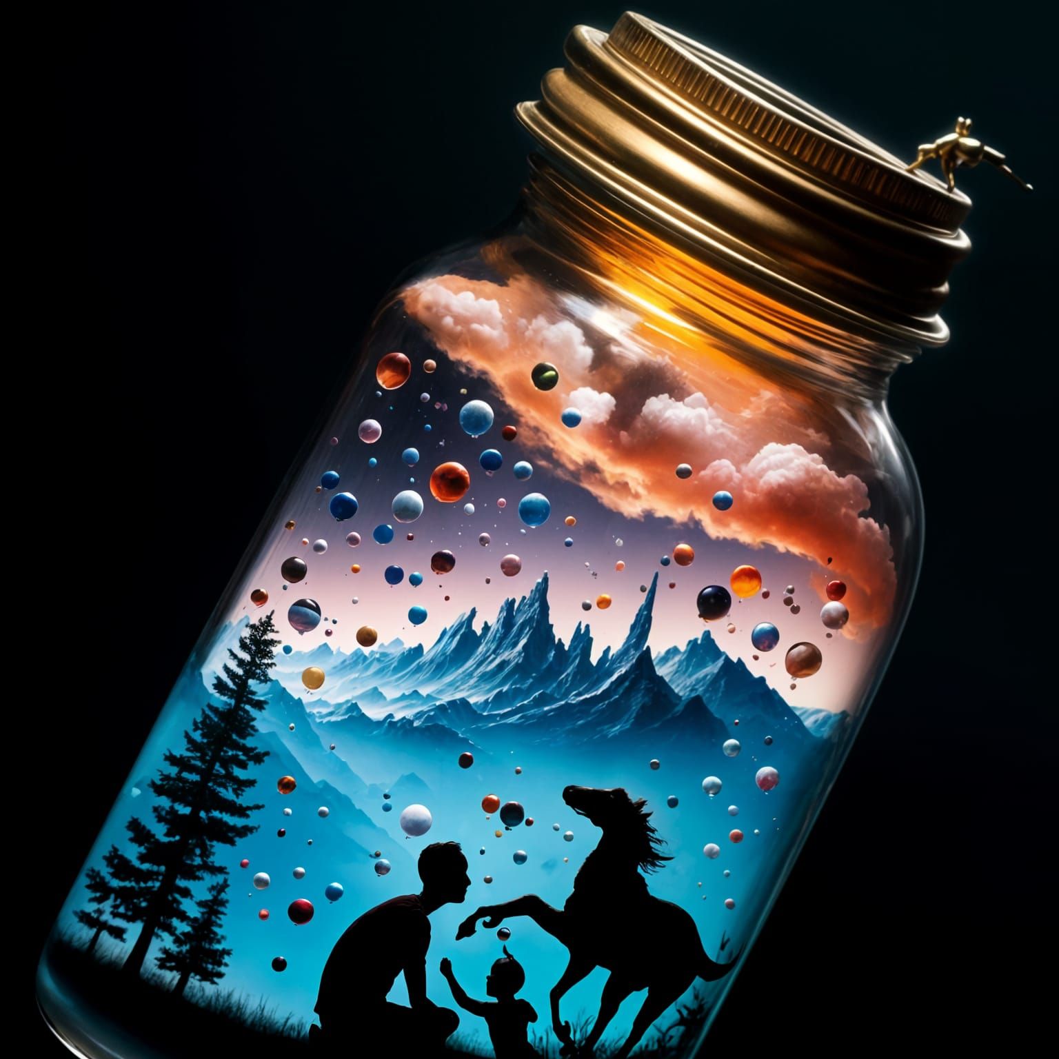 Surreal Moments Preserved Inside Glass Art Jars