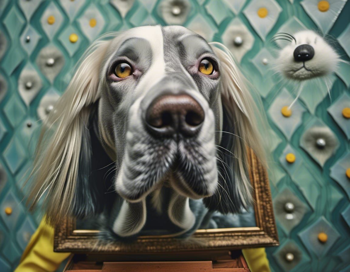 Hyperrealistic 20th Century Party with Pets