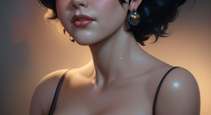 Betty Boop Portrait in Art Nouveau Style