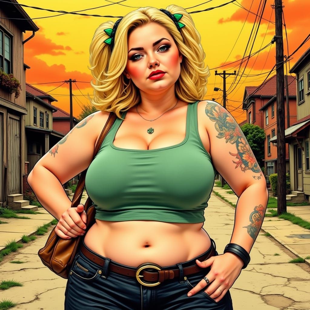 Gritty Wasteland Nature Punk on Acid Yellow Street