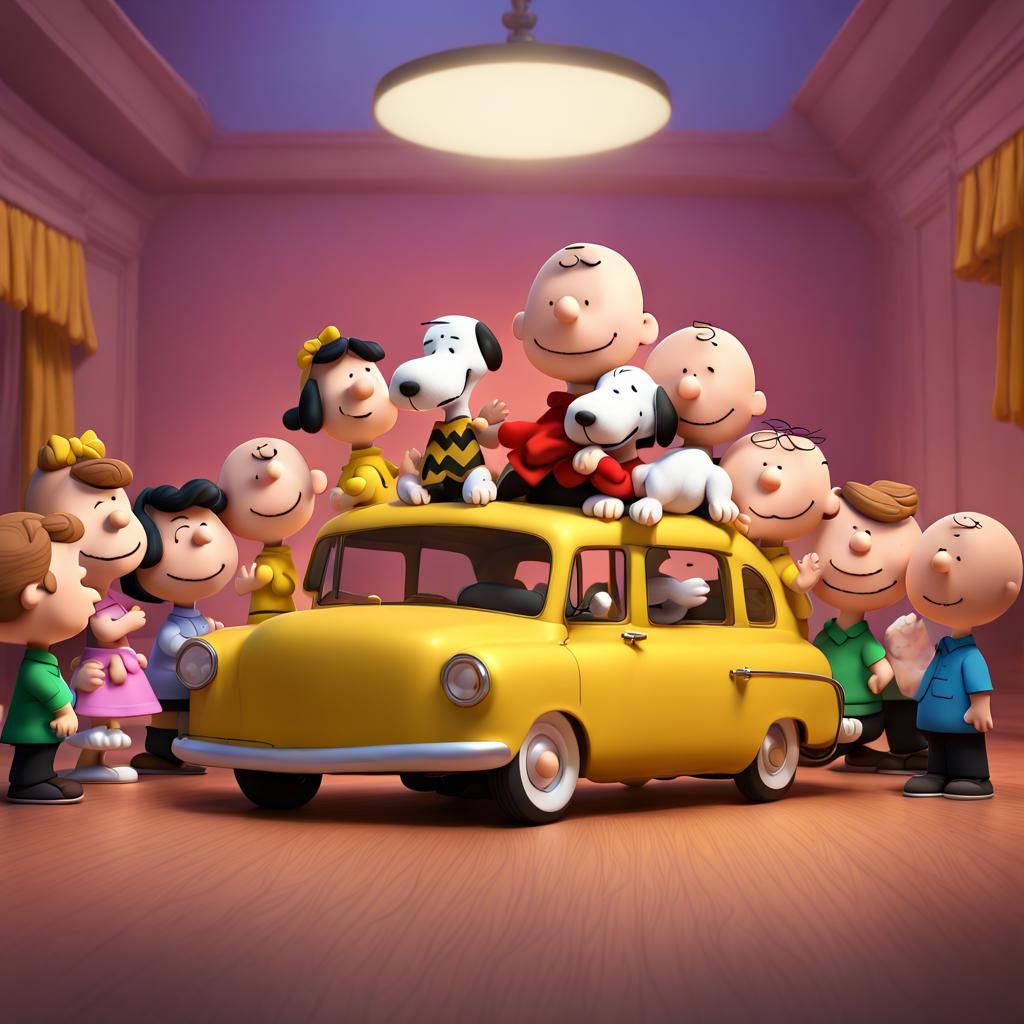 Charlie Brown's Wedding: A 3D Rendered Peanuts Scene