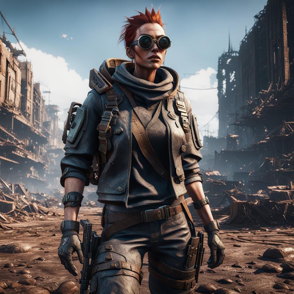 Apocalyptic Clothing in Detailed 3D Game Style