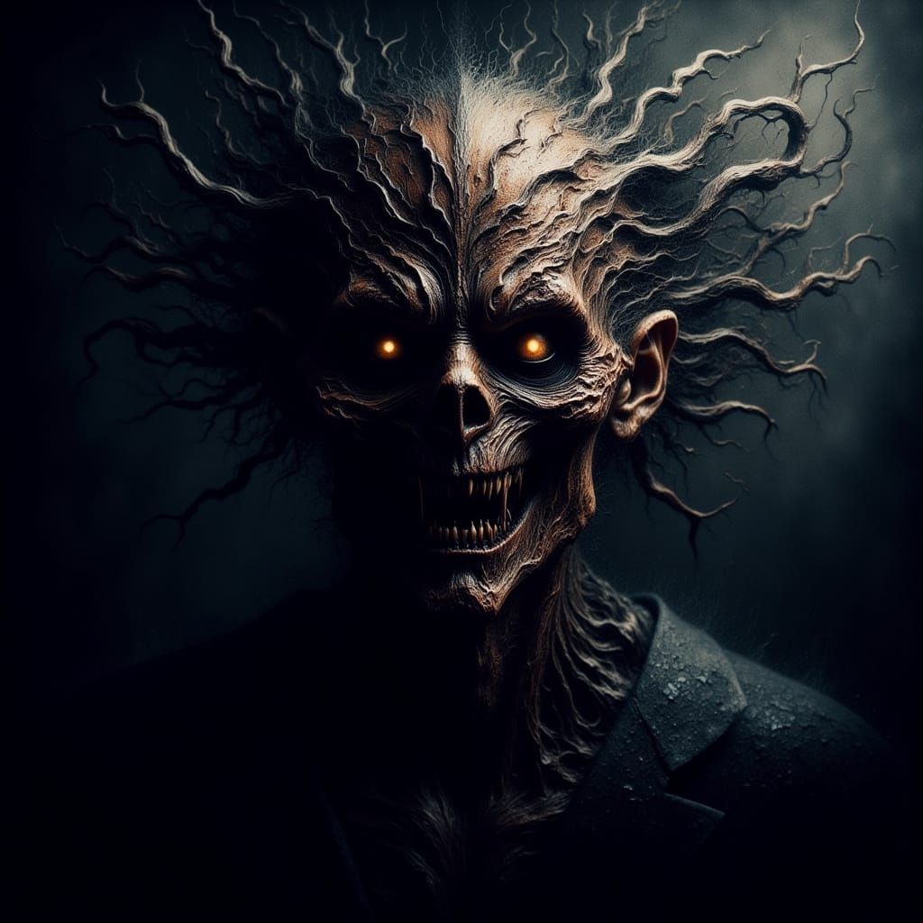 Ethereal Horror Portrait in Dark Fantasy Style
