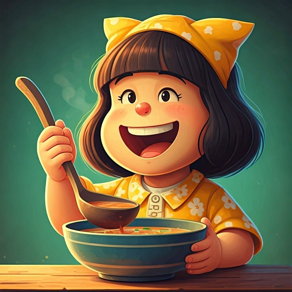Mafalda Serves Soup in a Vibrant Quino-Inspired Anime World