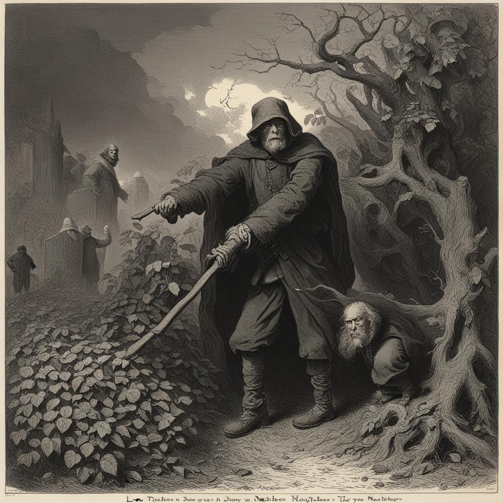 Dark Neighborly Advice in Gothic Horror Style