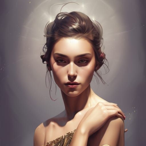 Fashion Magazine Cover in Art Nouveau Style