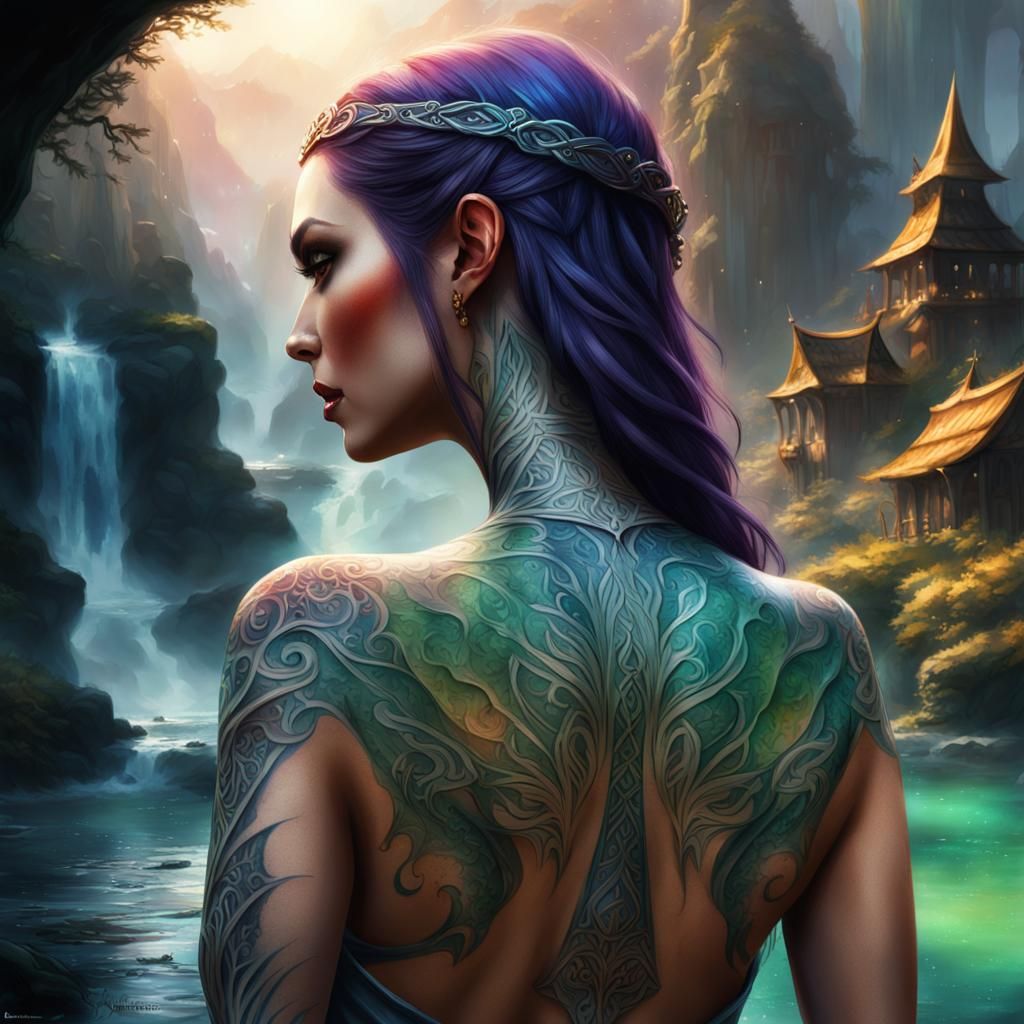 Tattoos in elven style