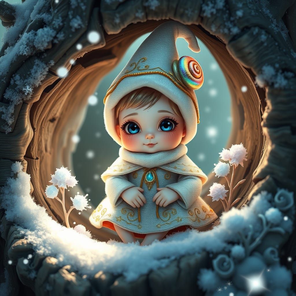 Whimsical Fairy in a Winter Wonderland