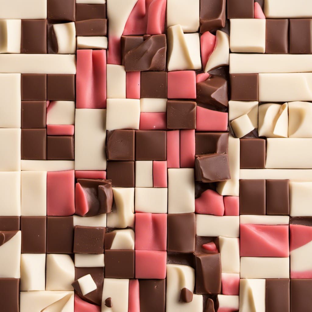Abstract Cubes: Chocolate, Vanilla, and Strawberry