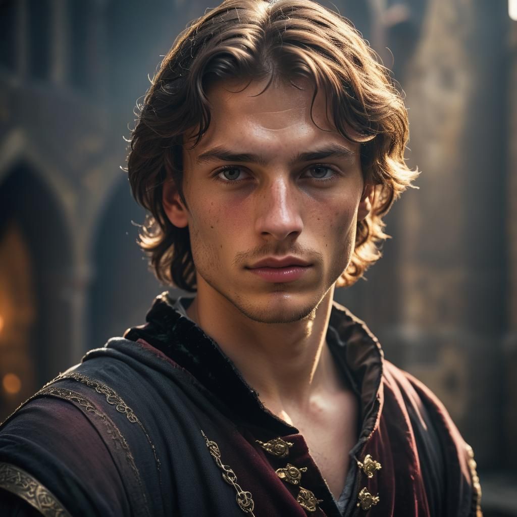 Medieval Man: High-Fashion Portrait in Renaissance Style