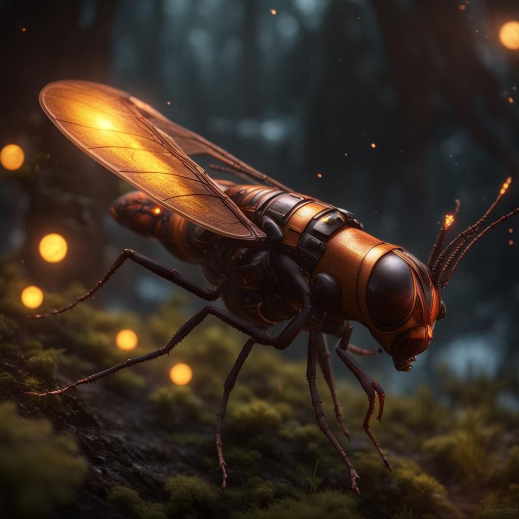 Detailed Firefly Matte Painting in Deep Color