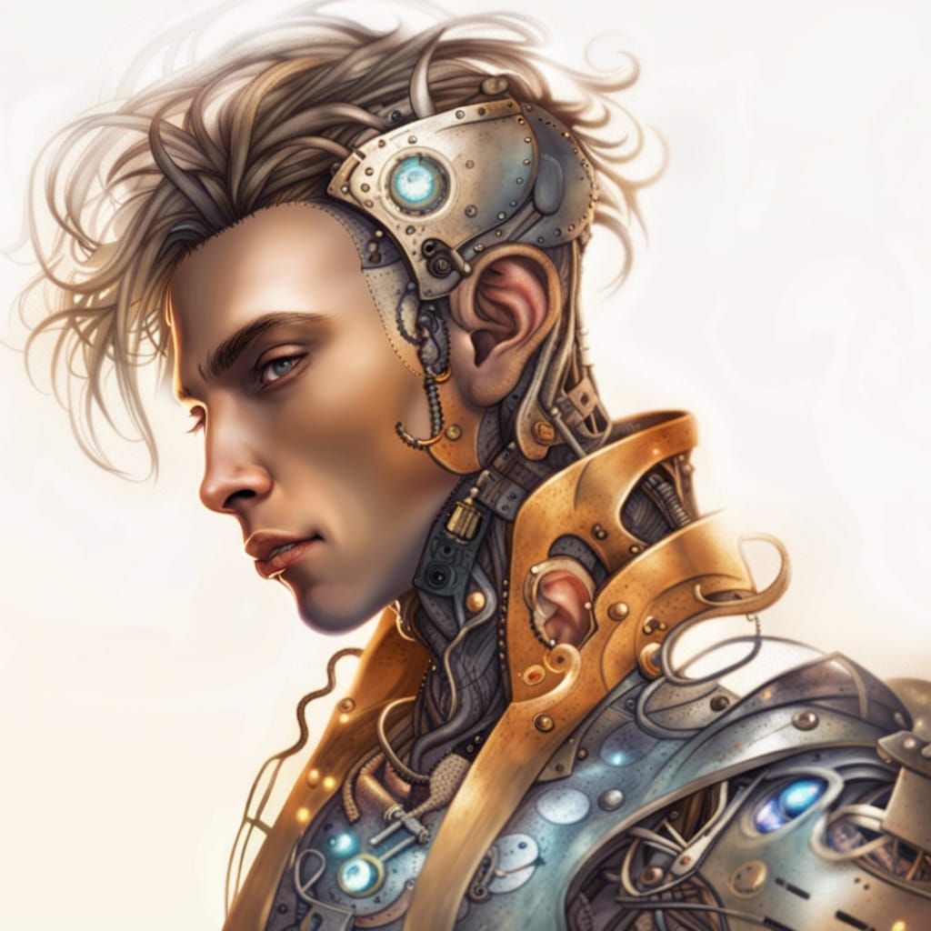 Eldritch Machine Hybrid: Steampunk Dark Fantasy Concept Art