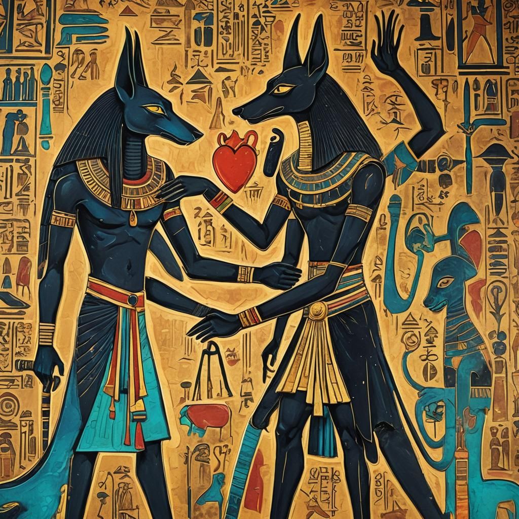 Psychedelic Egyptian Underworld Graffiti Art