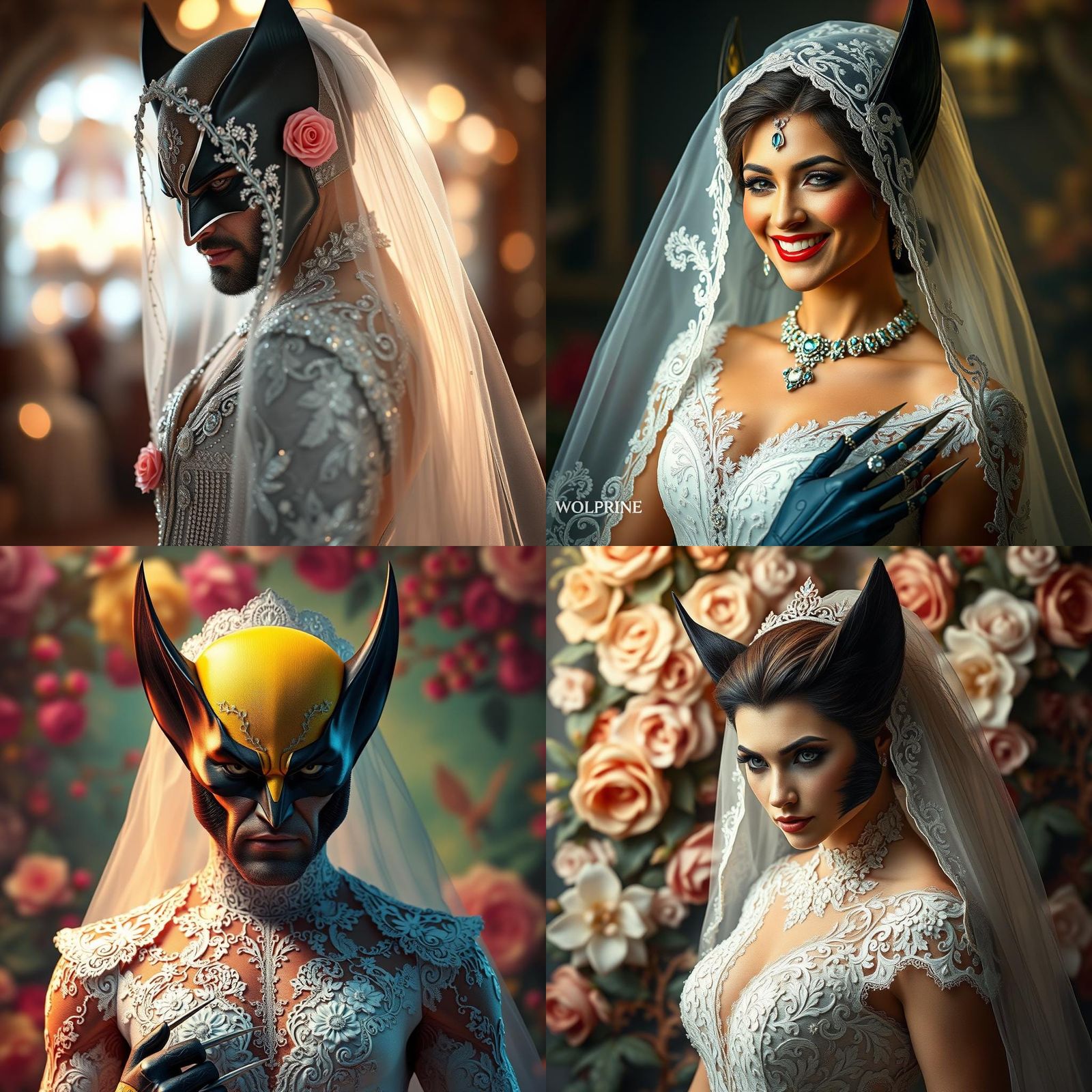 Wolverine as Bride: Hyperdetailed Concept Art