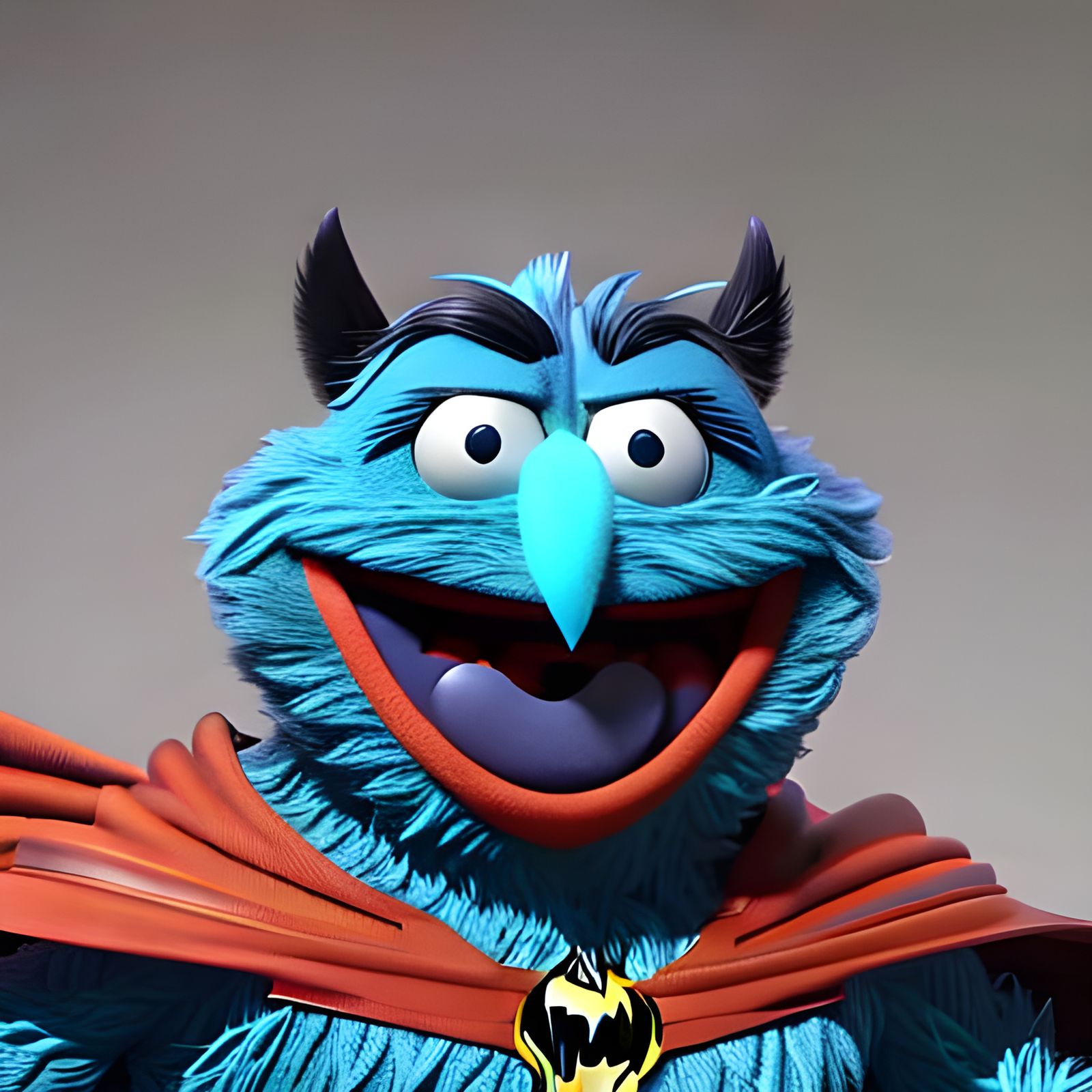 Bert as Batman: Hyperrealistic CGI Render