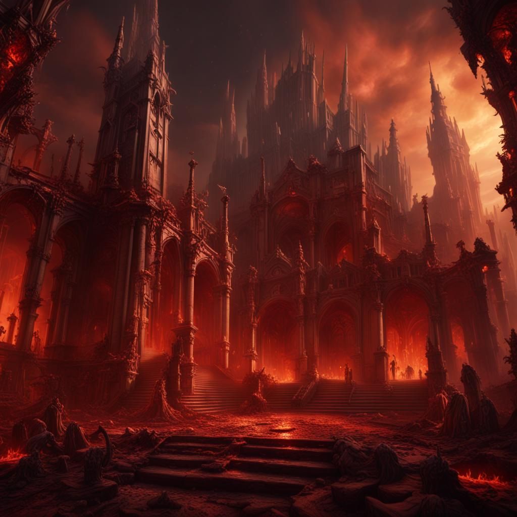 Detailed Matte Painting: A Vision of Hell
