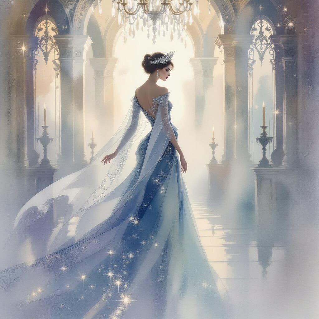 Ethereal Queen in Starlight Couture